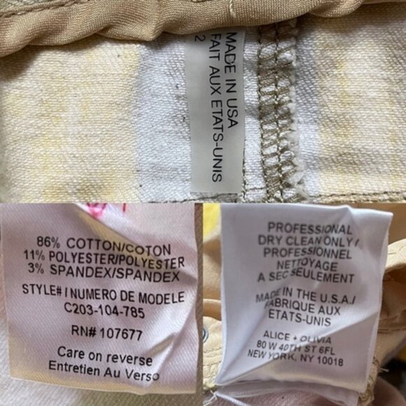 Alice + Olivia by Stacey Bendet Striped Pants Women Size 2 - Picture 11 of 12